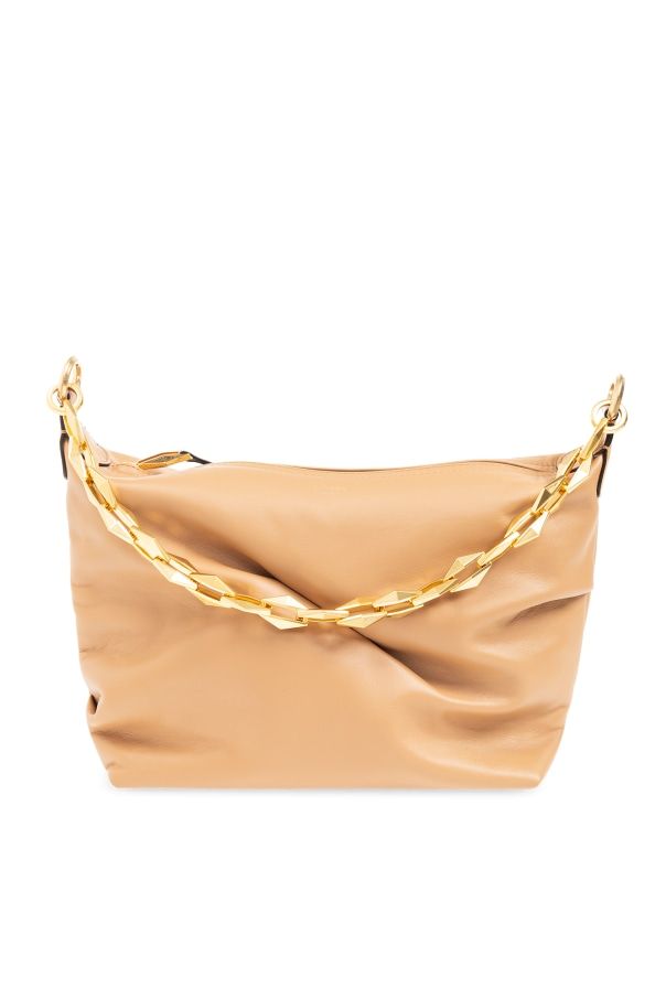 Diamond Soft Hobo Shoulder Bag - أحجار ماسية لينة حقيبة كتف - بيج