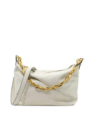 JIMMY CHOO White Diamond Soft Hobo Handbag