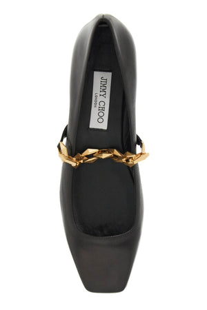 JIMMY CHOO Diamond Chain Embellished Ballet Flats