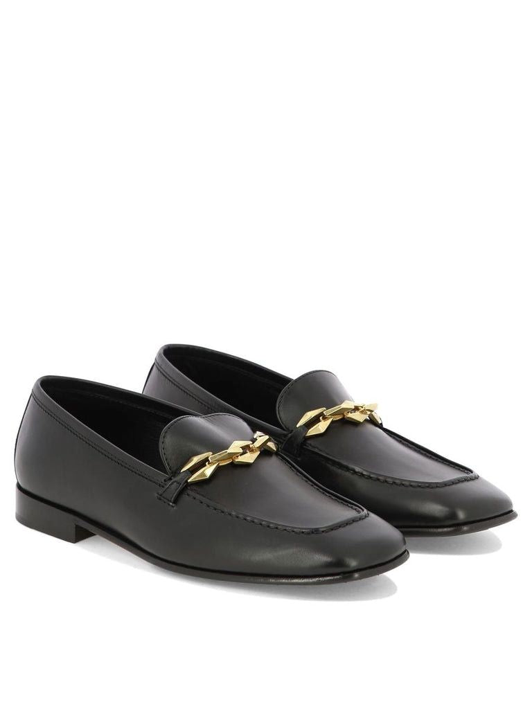 JIMMY CHOO Stunning Black Moccasins for Women in Luxurious Leather