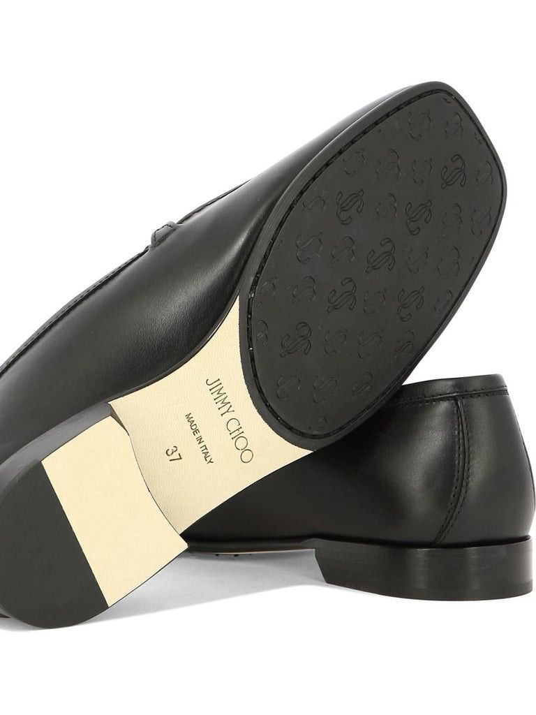 JIMMY CHOO Stunning Black Moccasins for Women in Luxurious Leather