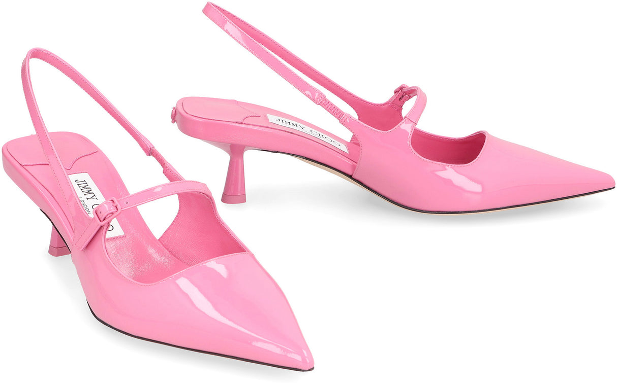 JIMMY CHOO Candy Pink Patent Leather Slingback Pumps