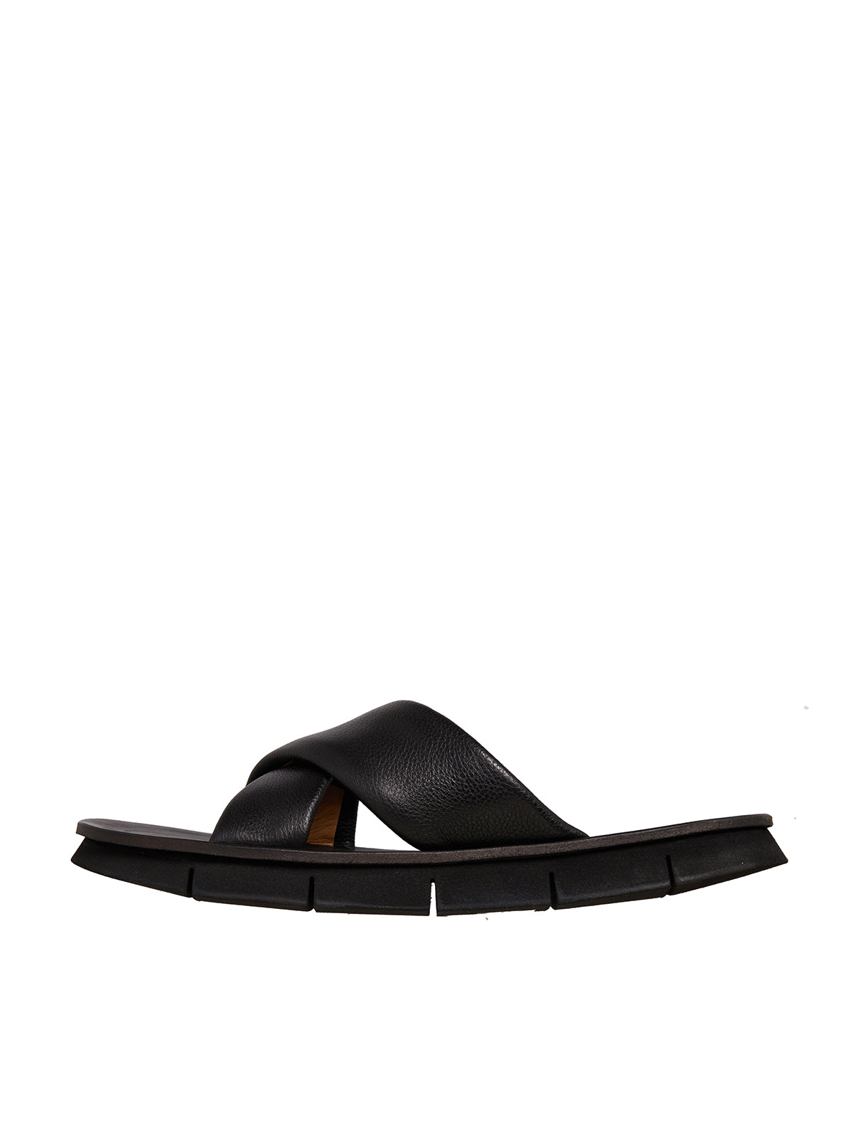 MARSELL Black Leather Sandals for Men - SS22 Collection