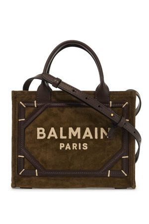 BALMAIN Suede B-ARMY Tote Handbag