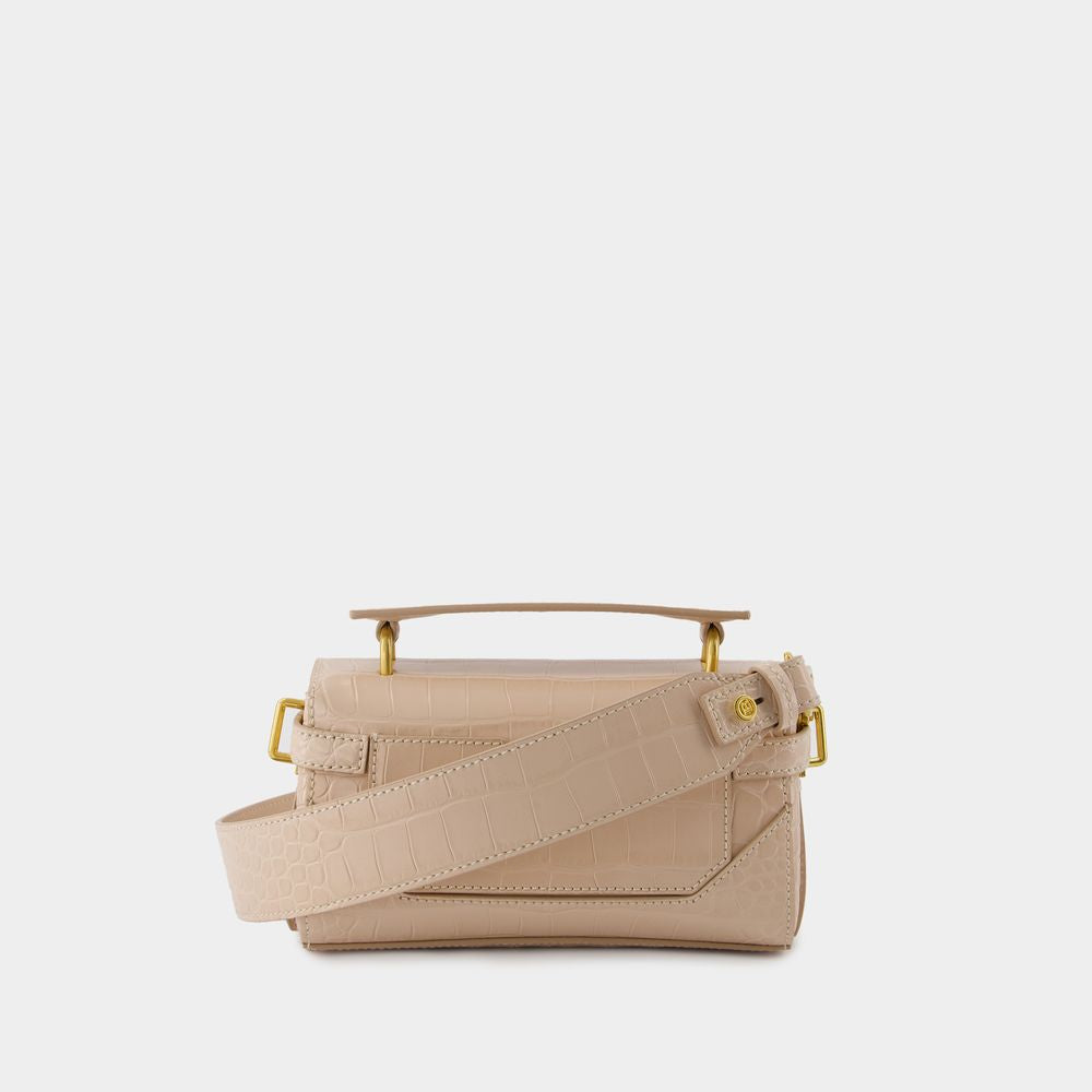 BALMAIN Elegant Nude Mini Shoulder Bag