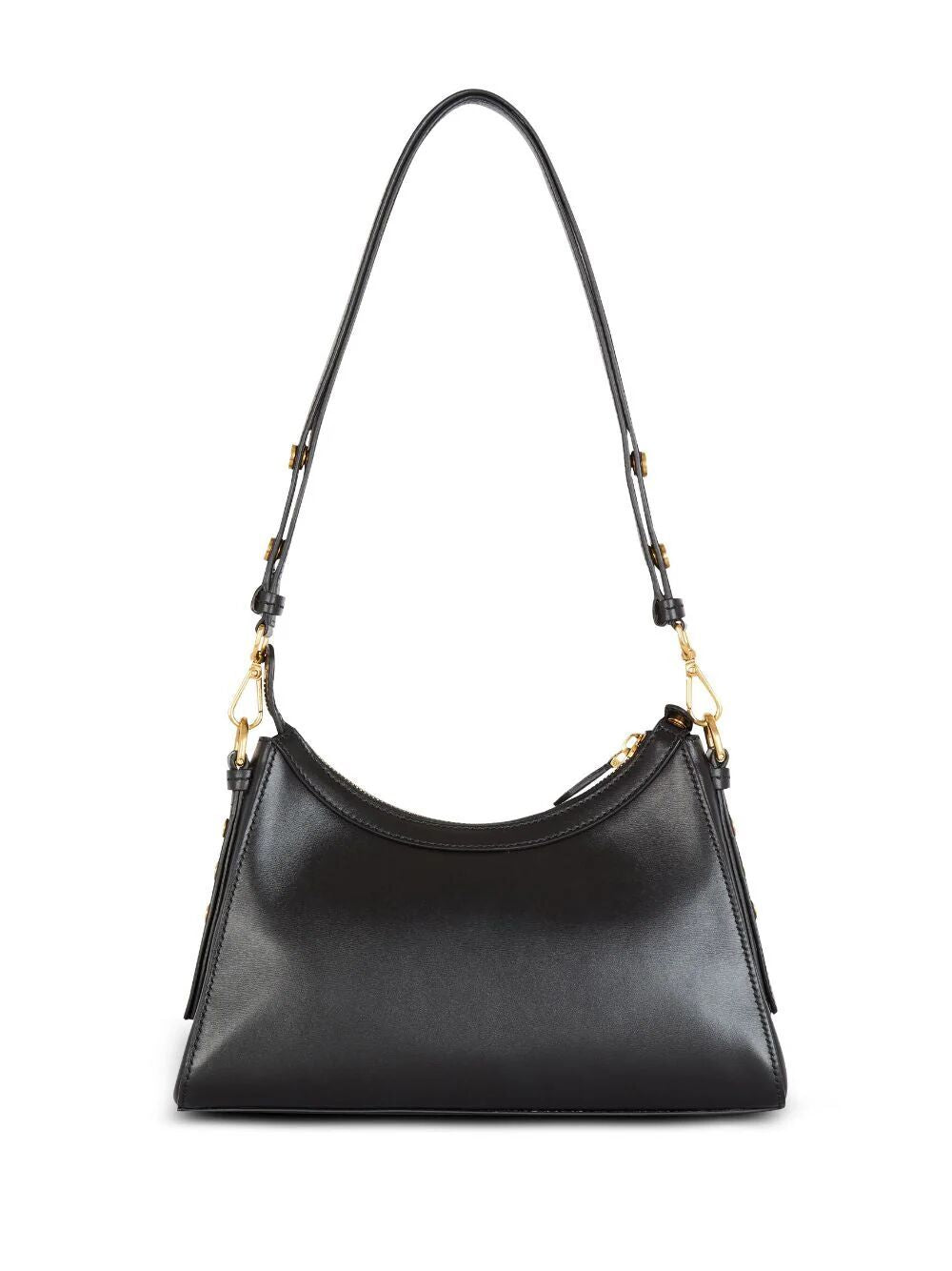 BALMAIN Chic Buzz Hobo Handbag with Golden Logo