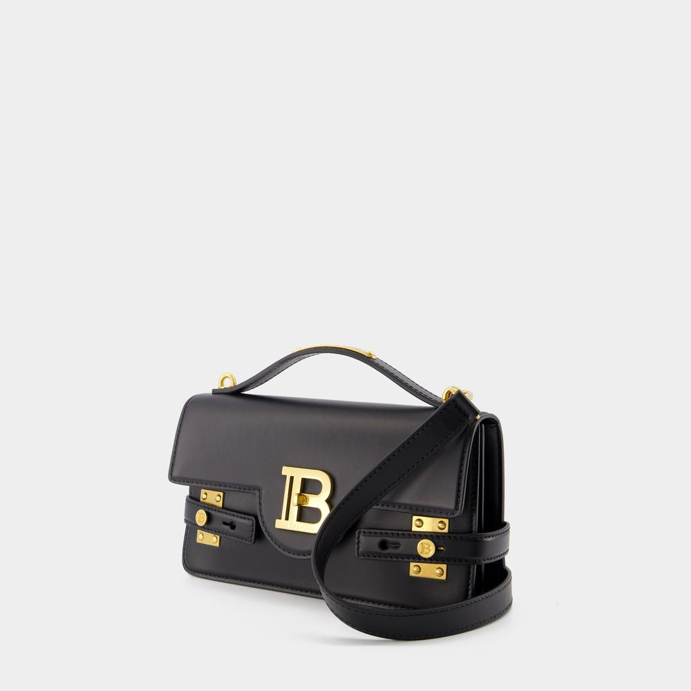 BALMAIN Elegant Mini Black Calfskin Crossbody