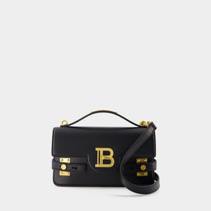 BALMAIN Elegant Mini Black Calfskin Crossbody