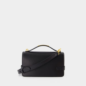 BALMAIN Elegant Mini Black Calfskin Crossbody