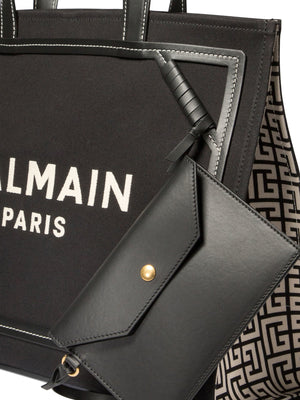 BALMAIN B-Army Medium Cotton Shoulder Bag