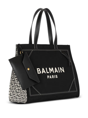 BALMAIN B-Army Medium Cotton Shoulder Bag