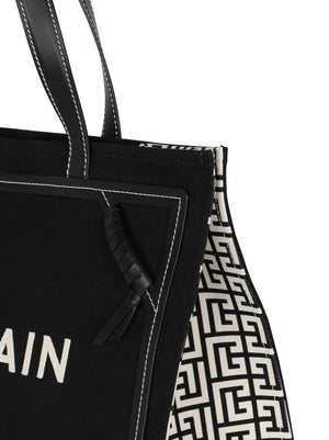 BALMAIN B-Army Medium Cotton Shoulder Bag