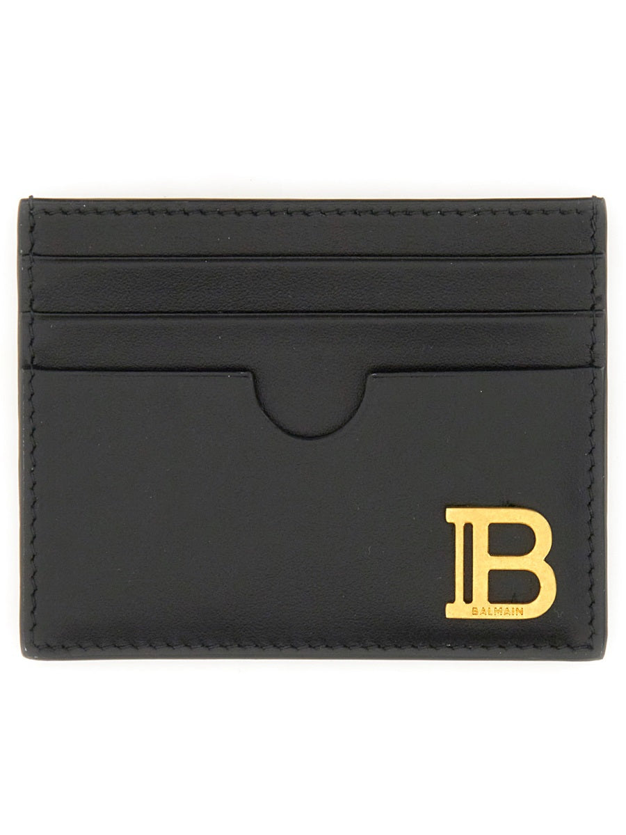 BALMAIN Mini Luxurious Calfskin Card Holder