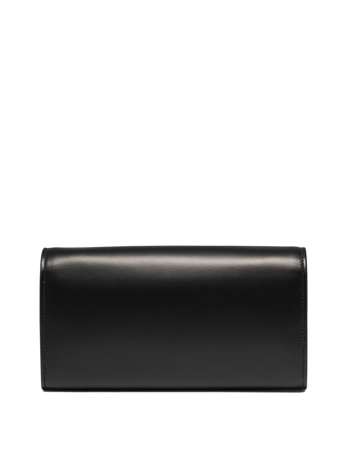 BALMAIN Luxurious Black Leather Wallet on Chain for Sophisticated Women