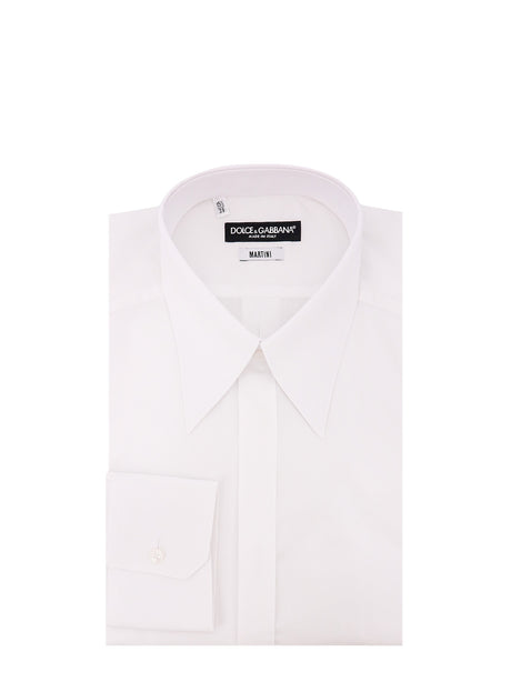 DOLCE & GABBANA Classic Martini Cotton Shirt - Standard Fit