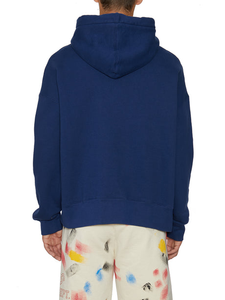 PALM ANGELS Men's Blue Athletic Sweatshirt with Hood for SS22