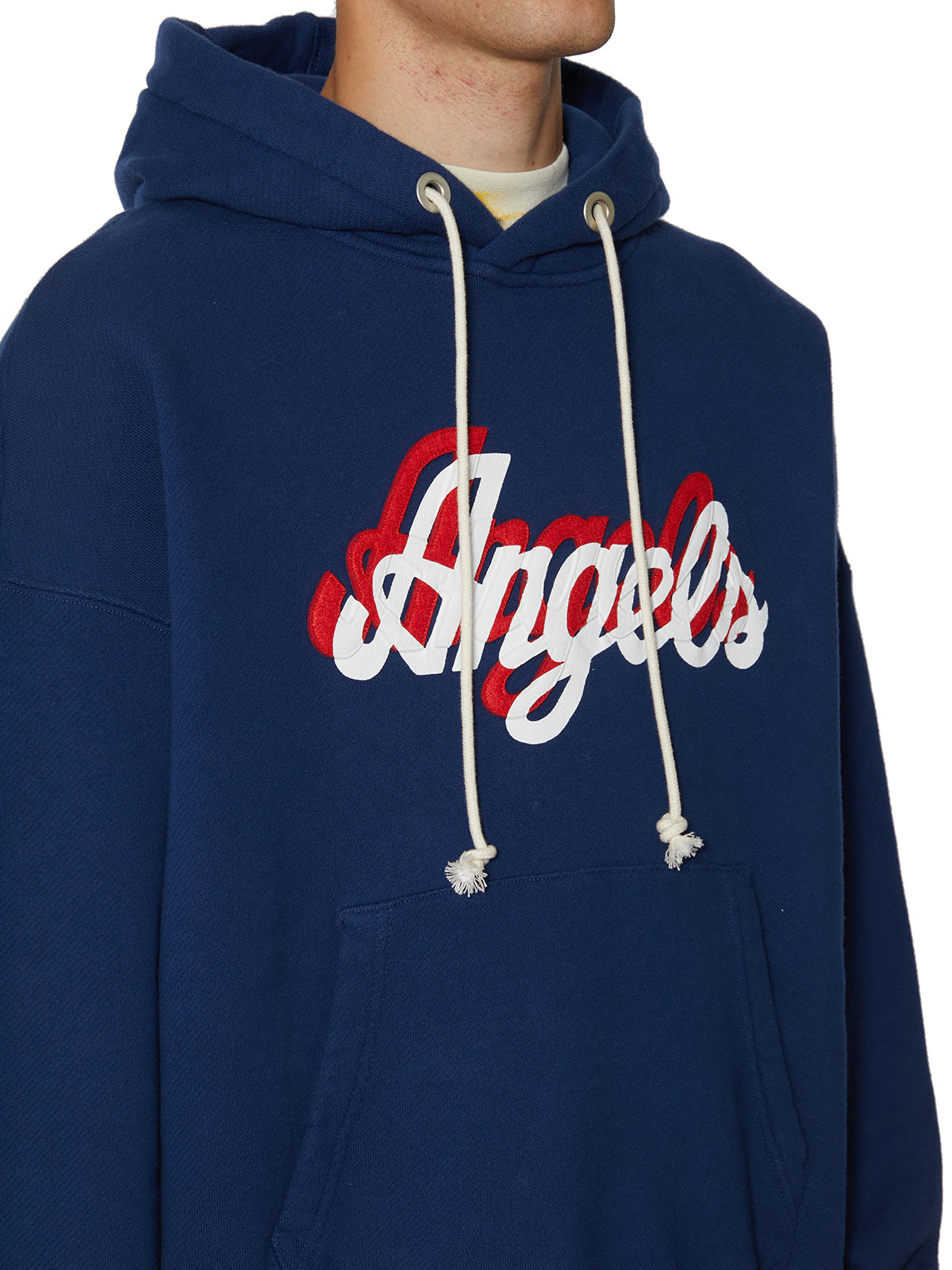 PALM ANGELS Men's Blue Athletic Sweatshirt with Hood for SS22