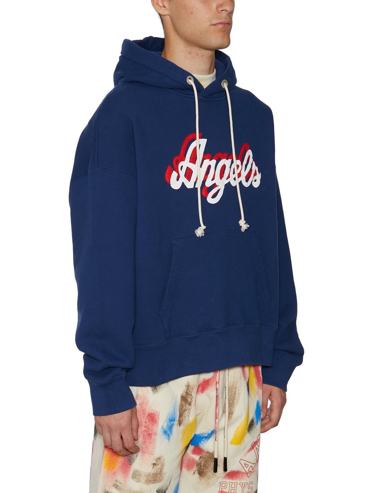 PALM ANGELS Men's Blue Athletic Sweatshirt with Hood for SS22