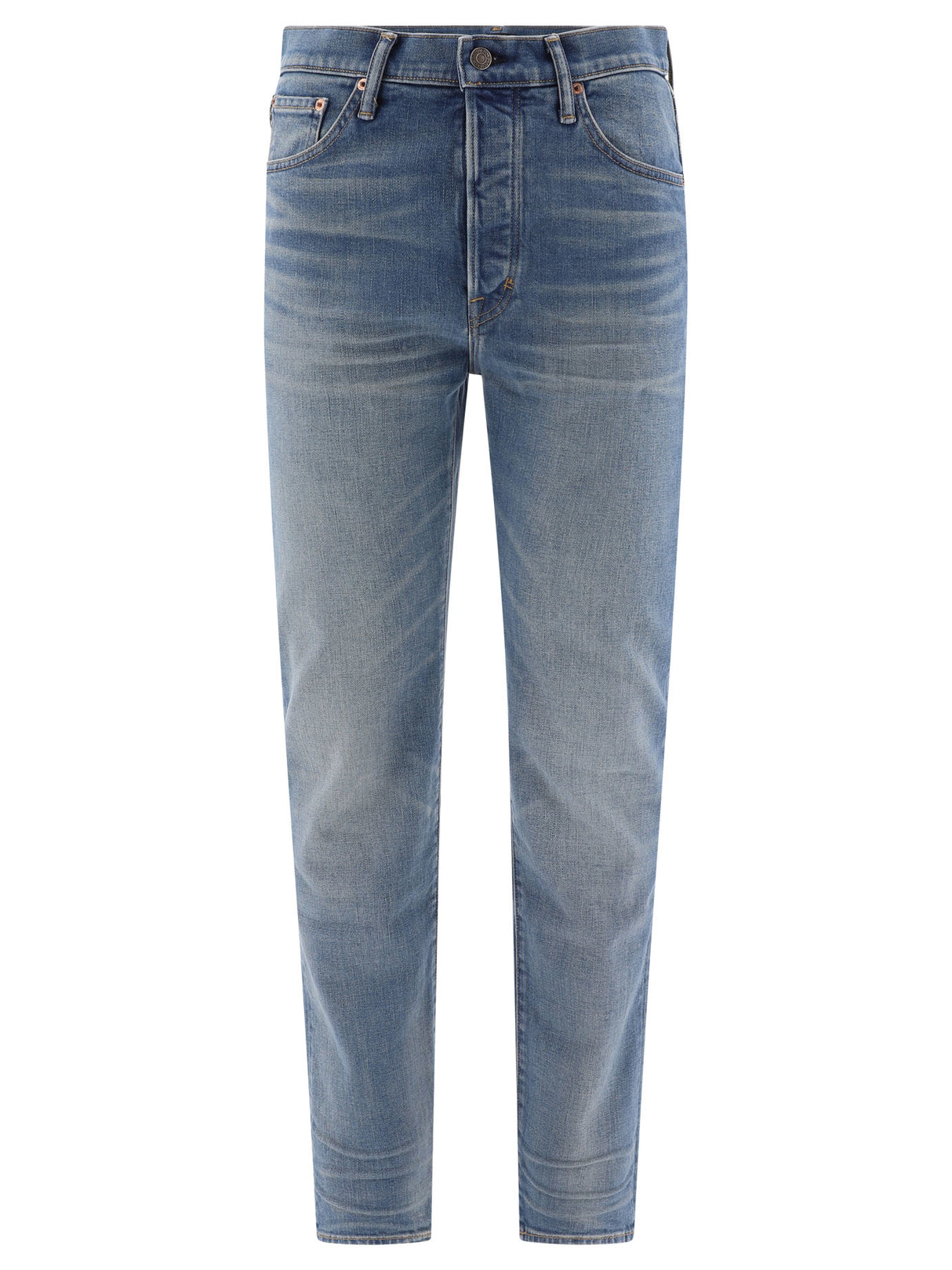 TOM FORD Classic Straight Fit Jeans in Light Blue