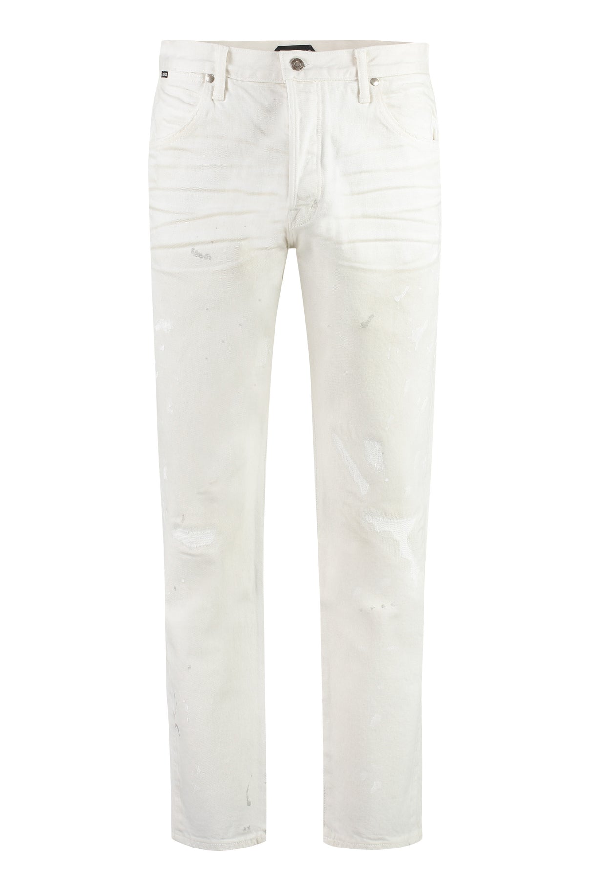 TOM FORD Men's White Straight Leg Jeans for SS23