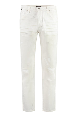 TOM FORD Men's White Straight Leg Jeans for SS23