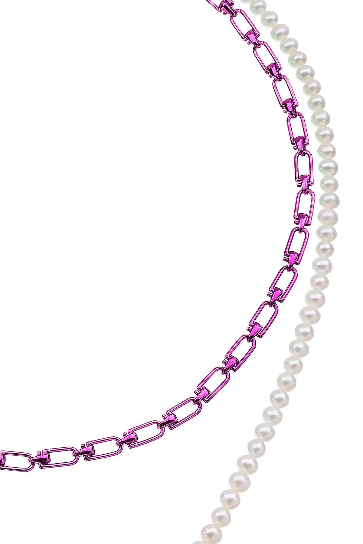 Double Necklace with Removable Pearl Insert - SS23 Collection