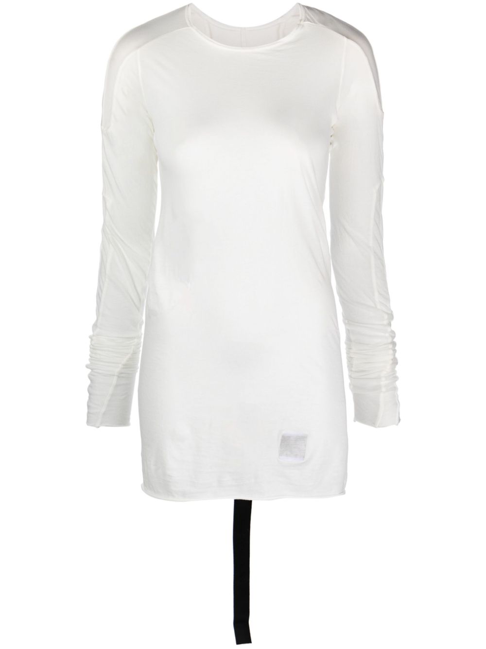 قميص تي شيرت بتصميم النقوش البيضاء اللبنية
