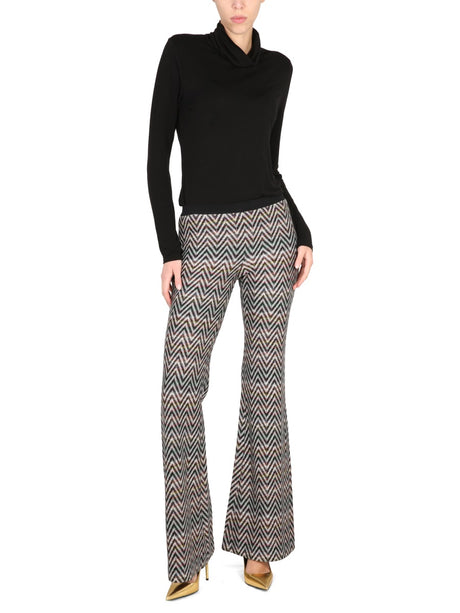 MISSONI Elegant Logo Pants with Elastic Waistband