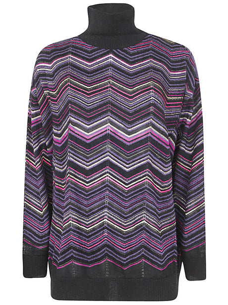 MISSONI Multicolour Roll Neck Sweater for Women - FW23