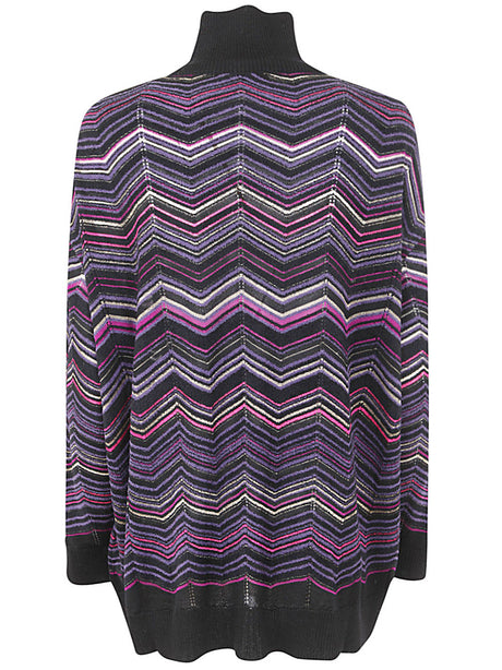 MISSONI Multicolour Roll Neck Sweater for Women - FW23