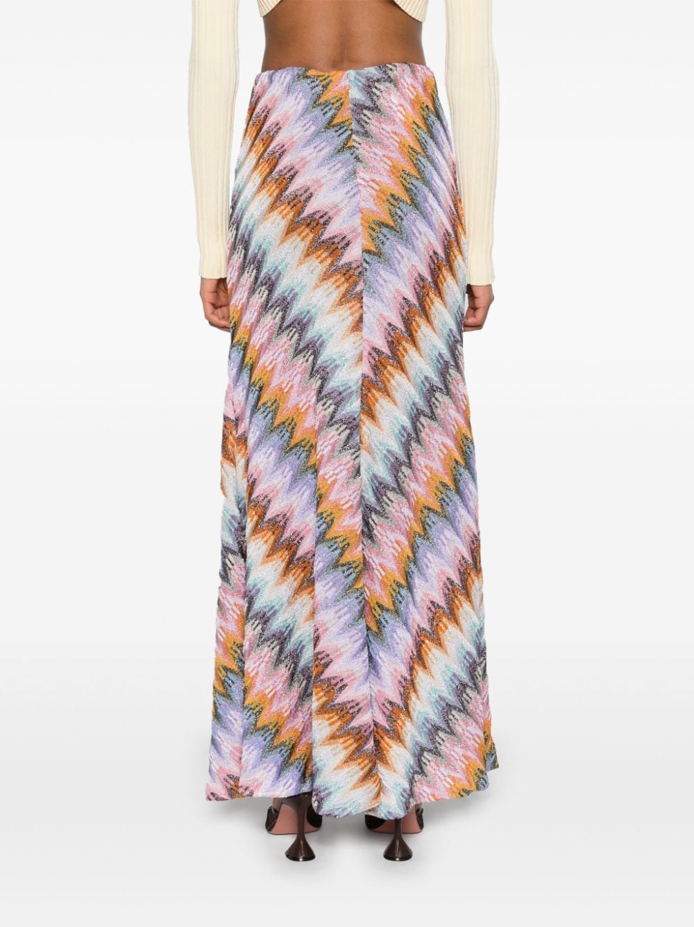Missoni Zigzag Pattern High-Waisted A-Line Skirt