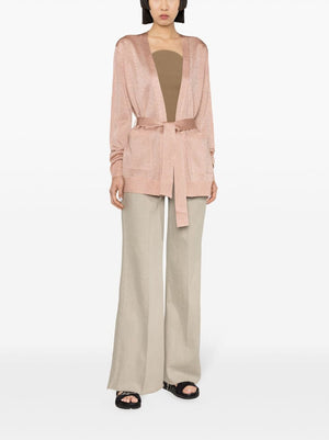 MISSONI Pink Wool Blend Cardigan for Women - SS24 Collection