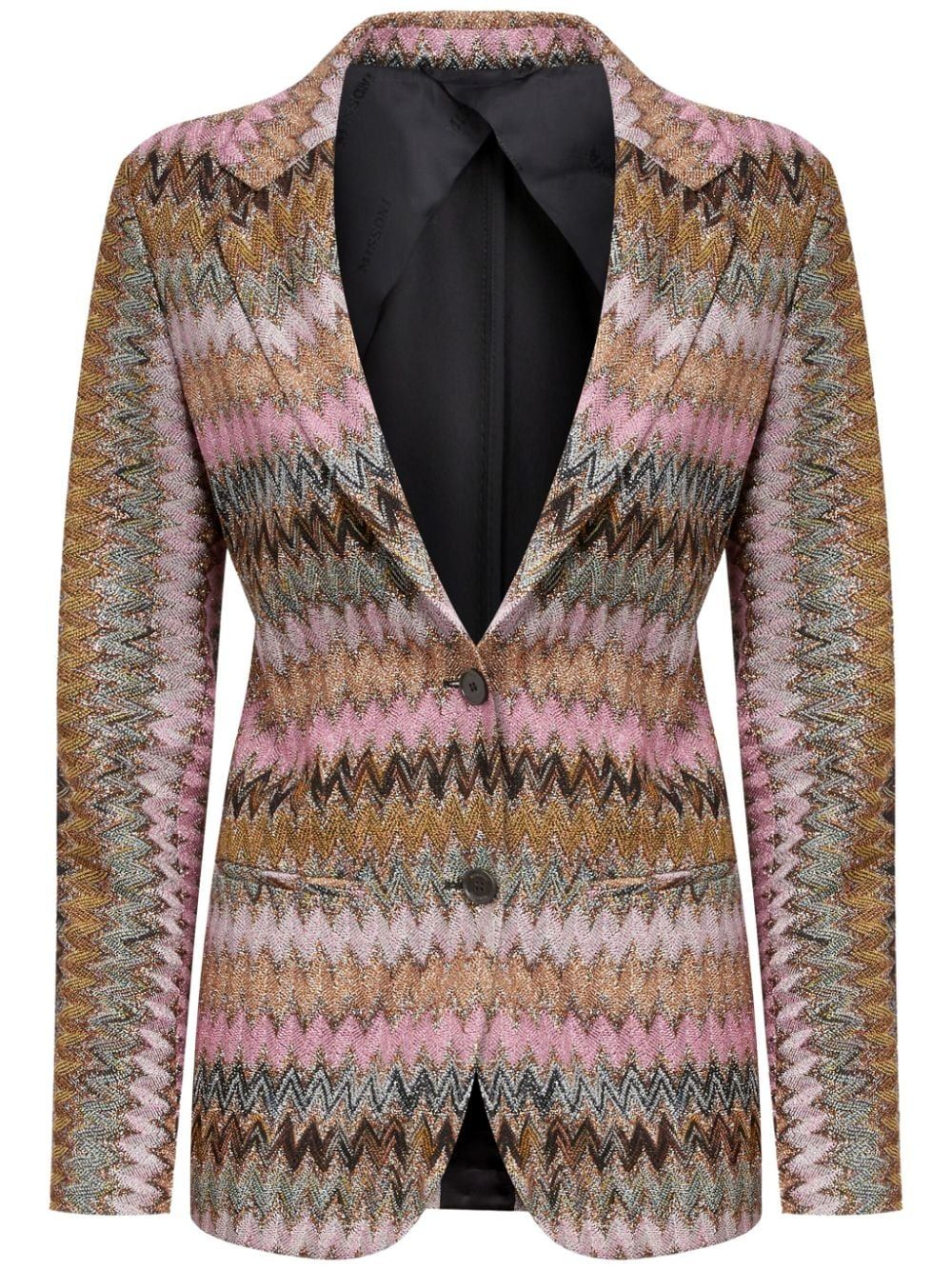 MISSONI Chevron Patterned Knit Blazer