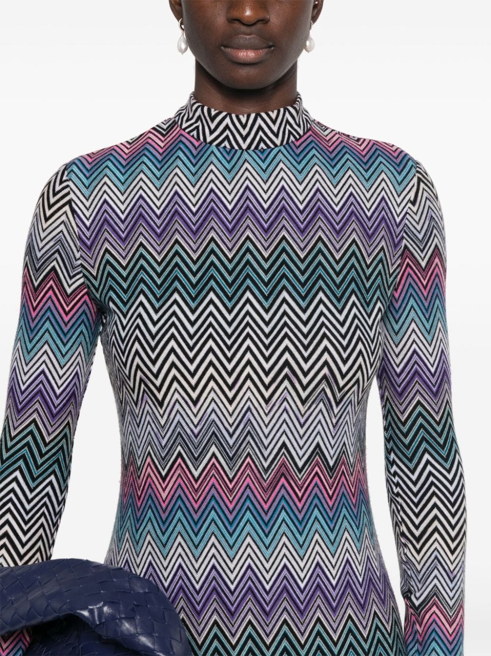 MISSONI Zigzag Wool Midi Dress