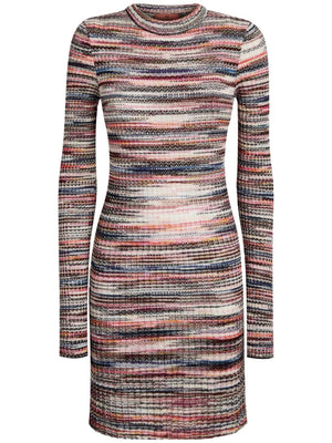 MISSONI Chic Multicolor Striped Mini Dress