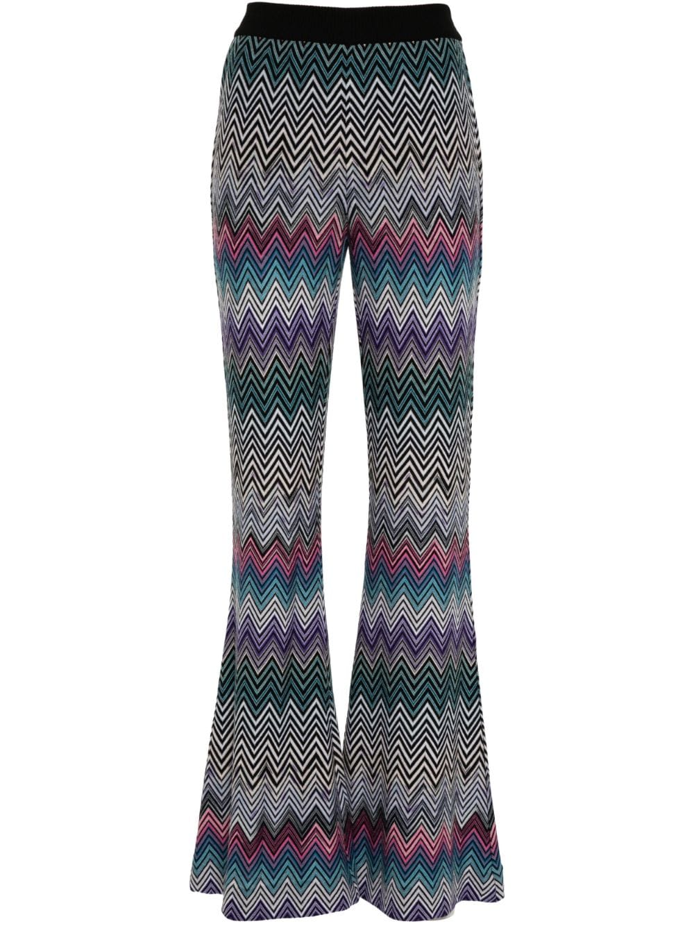 MISSONI Zigzag Flare Wool Trousers