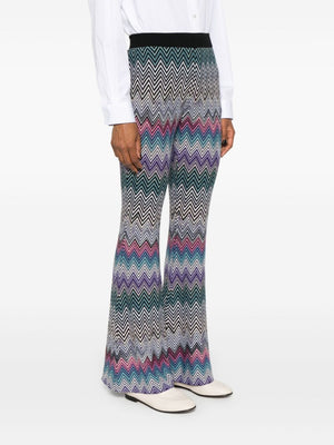 MISSONI Zigzag Flare Wool Trousers