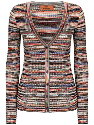 MISSONI Striped V-Neck Cardigan