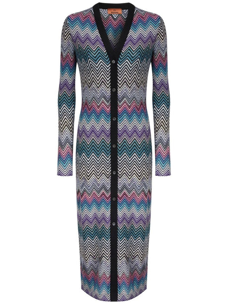 MISSONI Slim Fit Long Wool Cardigan - Size 40 IT