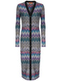 MISSONI Slim Fit Long Wool Cardigan - Size 40 IT