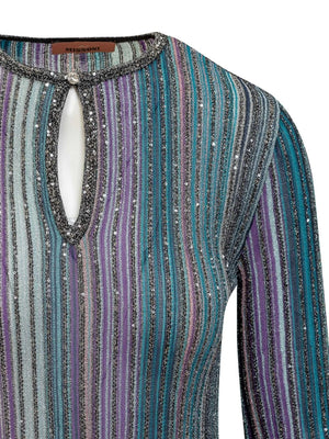 MISSONI Elegant Metallic Viscose Sweater for Women - Fall/Winter 2024