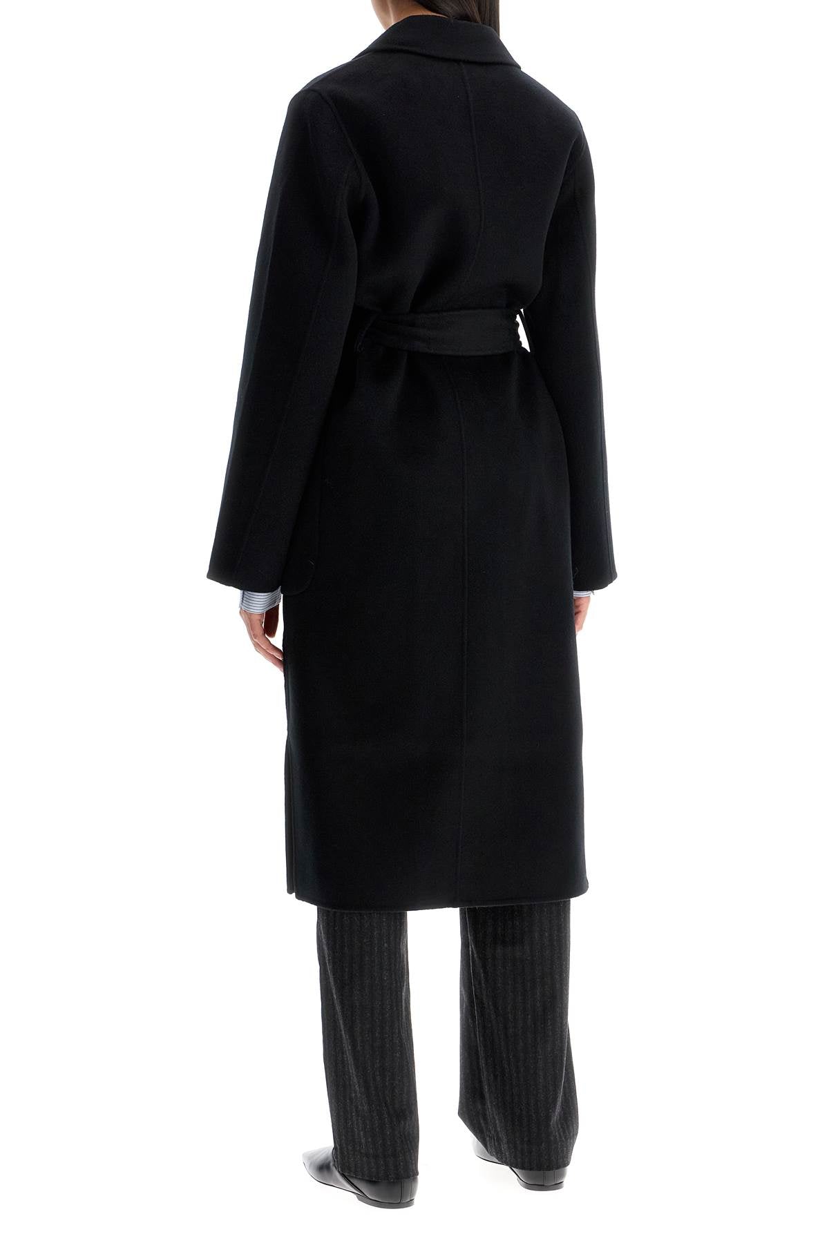 THE DYNAMIS STUDIO Long Wrap Jacket with Peak Lapels