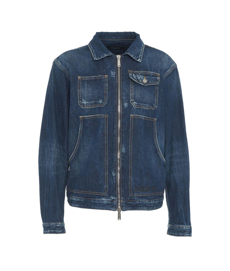 DSQUARED2 Distressed Carpenter Denim Jacket for Men - Spring Summer 25