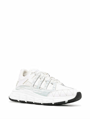 VERSACE White Trigreca Sneakers for Men