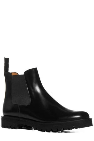 Giày Boots Cổ Ngắn Da Đen Sang Trọng Cho Nữ - Thu Đông 23