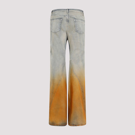 DRKSHDW Men's Grey Cotton Bias Bootcut Jeans | SS24 Collection