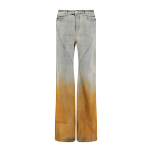DRKSHDW Men's Grey Cotton Bias Bootcut Jeans | SS24 Collection