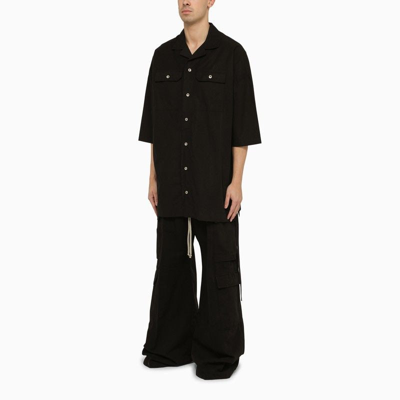 男士黑色寬鬆裝軍褲 - SS24 Collection