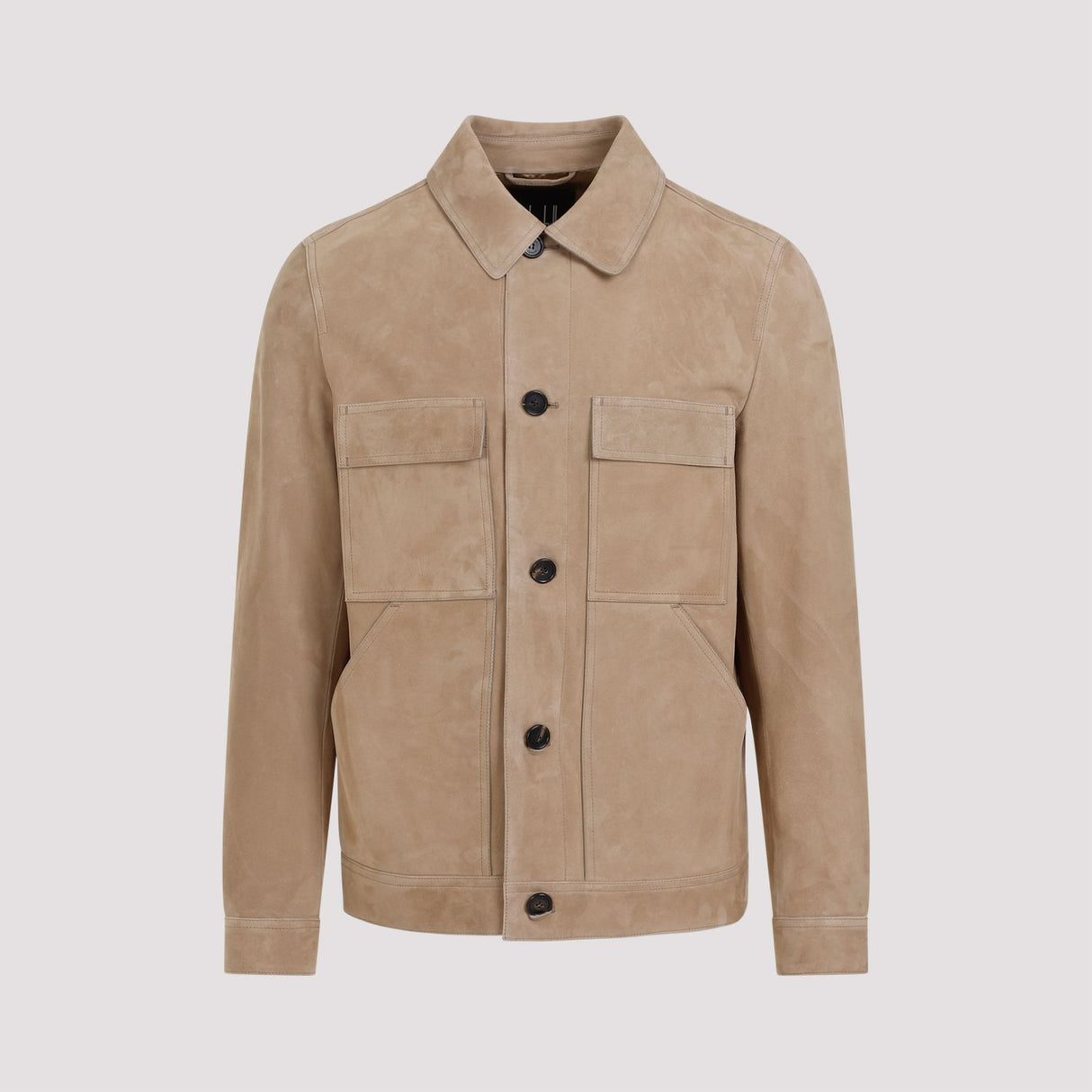 DUNHILL Brown Suede Tailored Jacket for Men