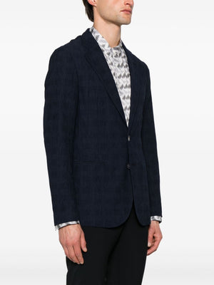 EMPORIO ARMANI Classic Men's 24SS Blue Jacket